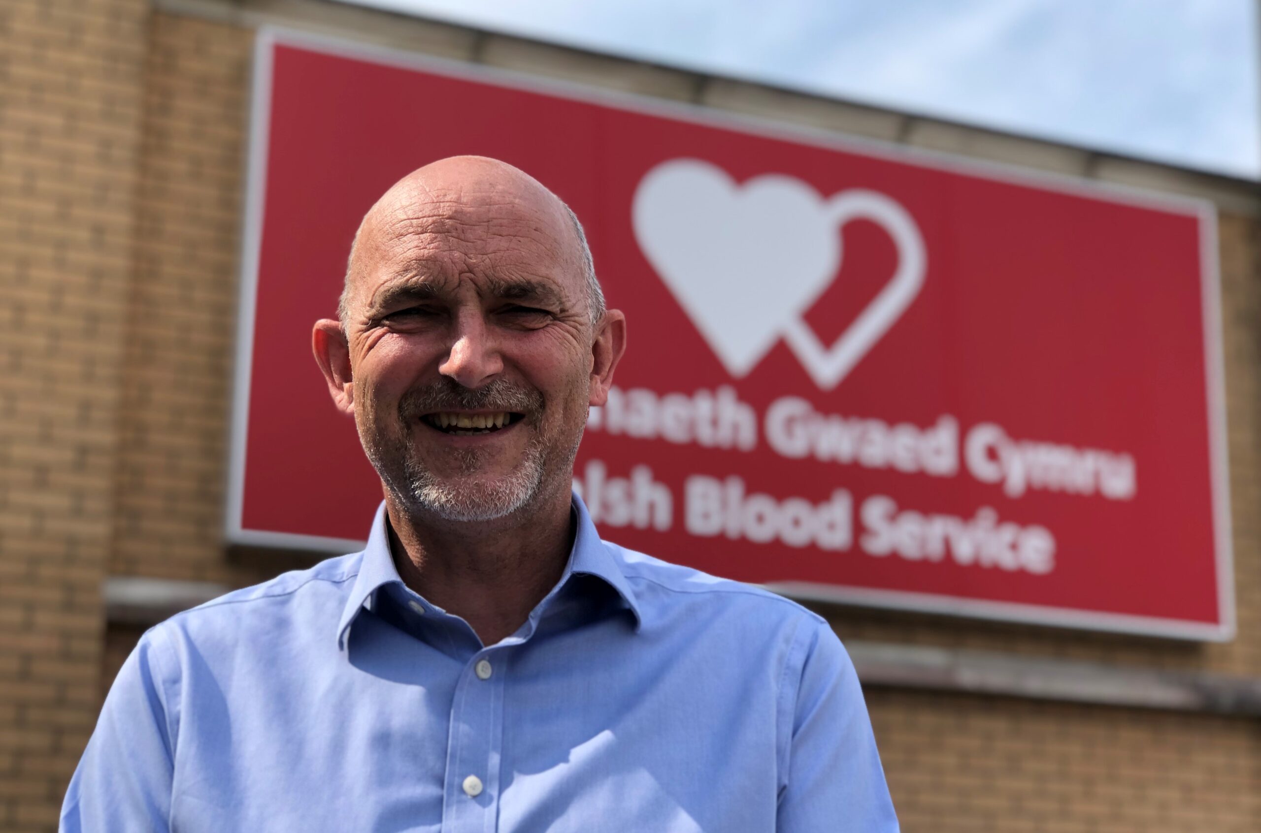 Alan Prosser outside WBS HQ